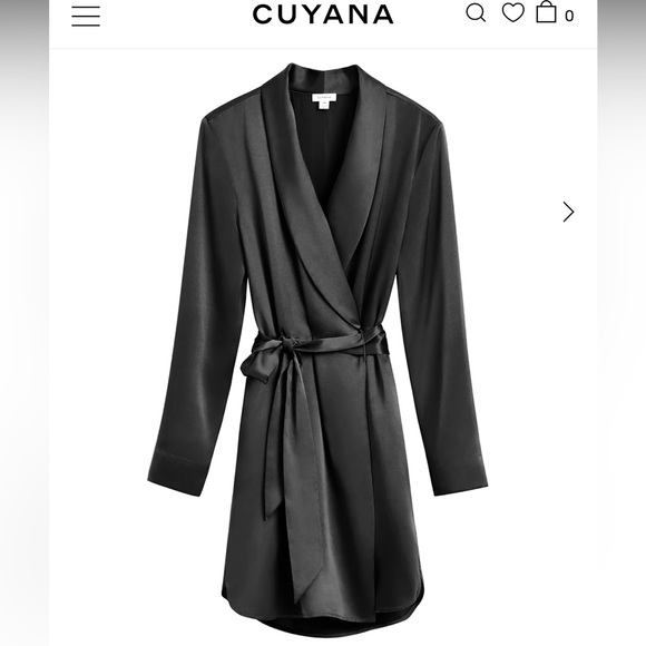 Cuyana Other - Cuyana charmeuse wrap robe silk black